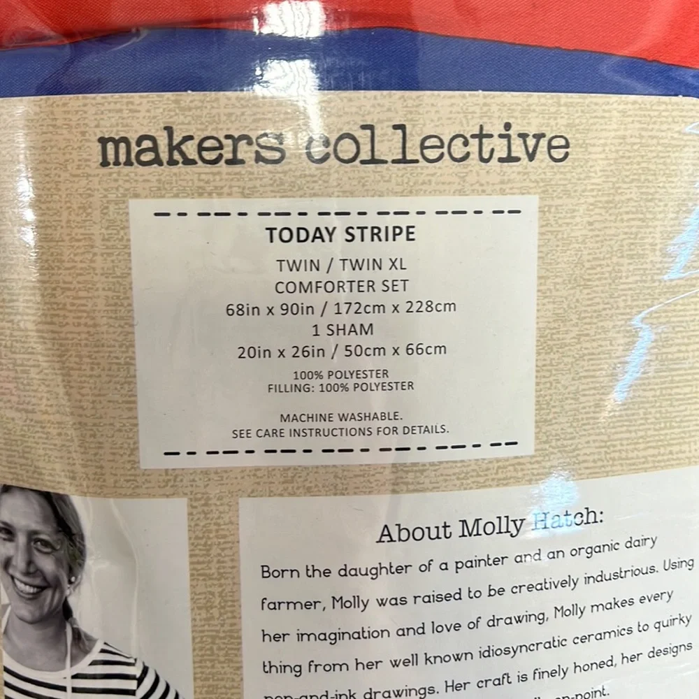MAKERS COLLECTIVE Colorful Today Stripe Comforter Set twin/twin XL